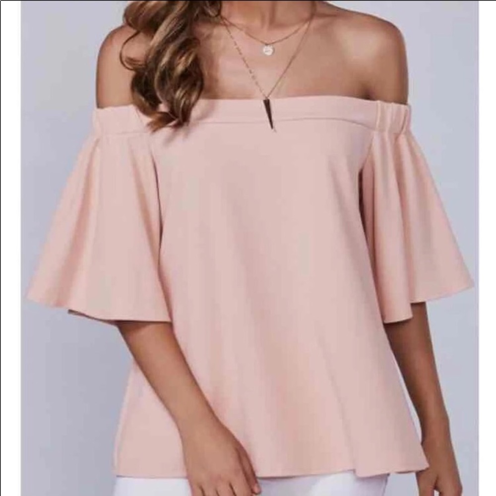 Off The Shoulder Back Zip Top